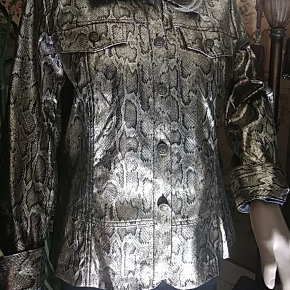 Birch Hill *FINAL SALE ***NEW**Metallic faux python jacket.💋 - Picture 3 of 8